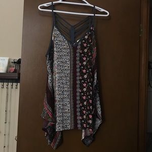 Charcoal & Floral Tank